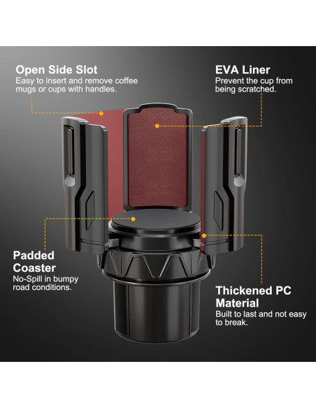 Expansor de Soporte para Tazas de Auto FLLIK CH07-A Ajustable