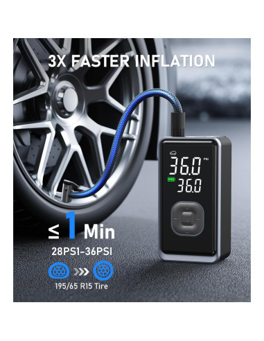 Compresor de Aire Portátil Pumptiva 150 PSI Inalámbrico