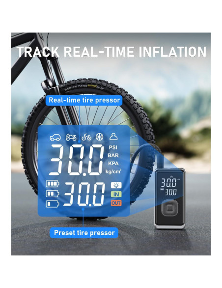 Compresor de Aire Portátil Pumptiva 150 PSI Inalámbrico