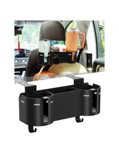 Organizador de Asiento de Auto JETOO con Soporte para 2 Tazas