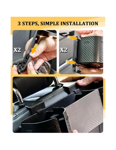 Organizador de Asiento de Auto JETOO con Soporte para 2 Tazas