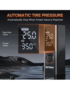 Compresor de Aire Portátil Botmax S9 160 PSI con Luz LED 2