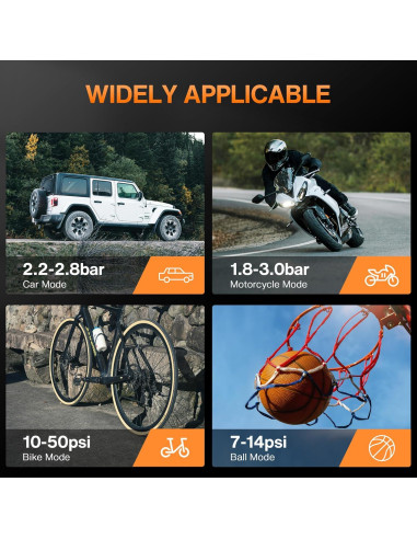 Compresor de Aire Portátil Botmax S9 160 PSI con Luz LED