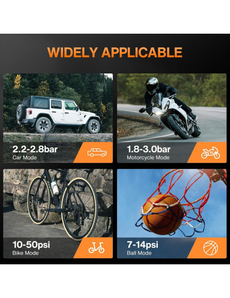 Compresor de Aire Portátil Botmax S9 160 PSI con Luz LED