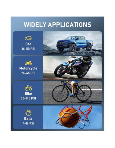 Compresor de Aire Portátil JUSUOX ATJ-8466 150 PSI Inalámbrico