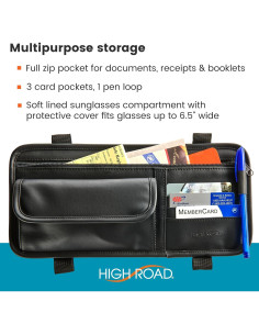 Soporte Organizador de Gafas de Sol para Visera de Coche High Road 2