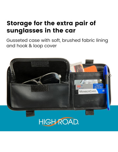 Soporte Organizador de Gafas de Sol para Visera de Coche High Road