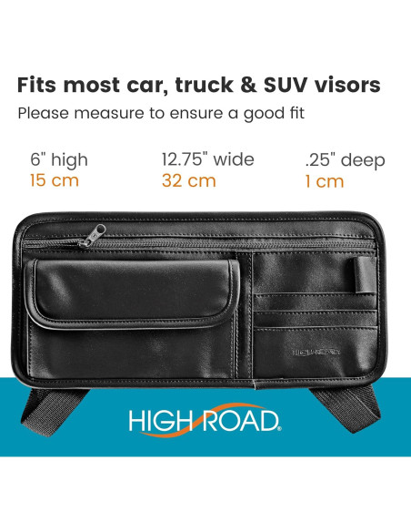 Soporte Organizador de Gafas de Sol para Visera de Coche High Road