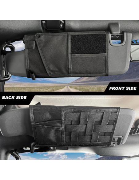 Organizador de Visera Solar ROMASO para Jeep Wrangler 2007-2023