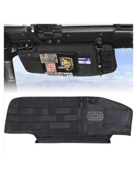 Organizador de Visera Solar QMPARTS para Wrangler JL/JT 2018-2024 Organizador de Visera Solar QMPARTS para Wrangler JL/JT 2018-2024
