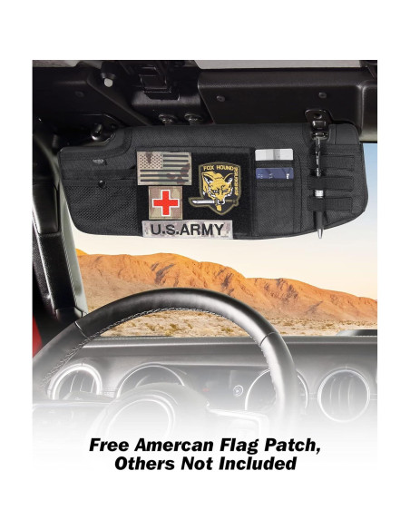 Organizador de Visera Solar QMPARTS para Wrangler JL/JT 2018-2024 Organizador de Visera Solar QMPARTS para Wrangler JL/JT 2018-2024