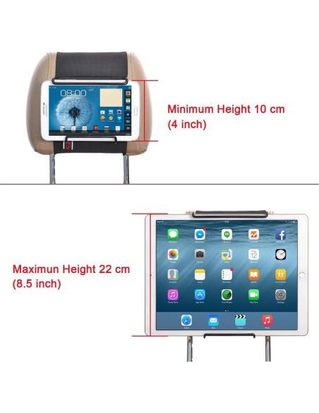 Soporte Universal para Reposacabezas TFY para Tablets 15-33 cm