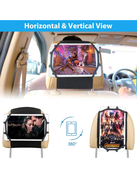 Soporte para Reposacabezas de Coche ChromLives para Tabletas 7-10"