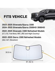 Protector Solar Parabrisas PIMCAR para Chevy Silverado 2023-2025 2