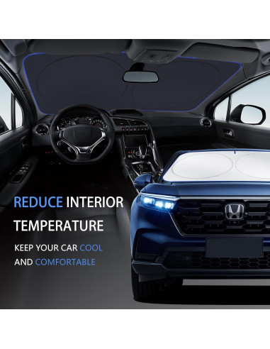 Protector Solar para Parabrisas MORNYRAY Mediano Negro 162.5x81.3cm