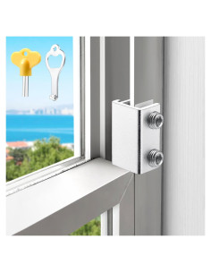 Cerraduras de Ventana Deslizante HYIEOU - 10 Juegos Plata
