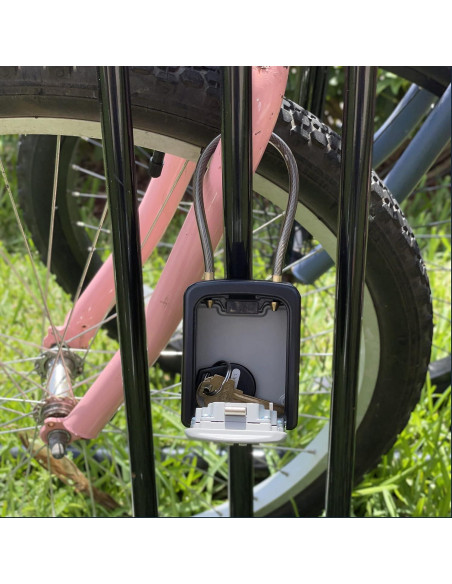 Caja de Llave Portátil Iron Lock con Grillete Removible 4 Dígitos