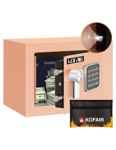 Caja Fuerte Digital KOFAIR 0.23 Pies Ignífuga con Luz