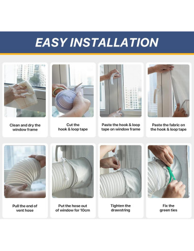 Kit de Ventilación de Ventana Loviga 420D Ajustable 23x102cm