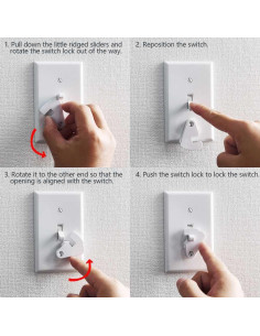 Guardia de Interruptor de Luz ILIVABLE a Prueba de Niños - Paquete de 4 2