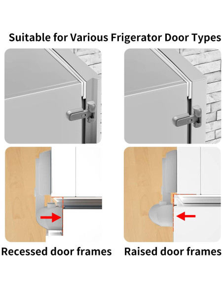 Cerradura de Refrigerador a Prueba de Niños VSTM Gris 1pc