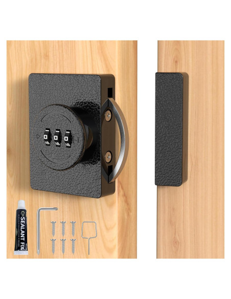 Cerradura de Gabinete I-EASYDWW Combinación 3 Dígitos Negra Cerradura de Gabinete I-EASYDWW Combinación 3 Dígitos Negra