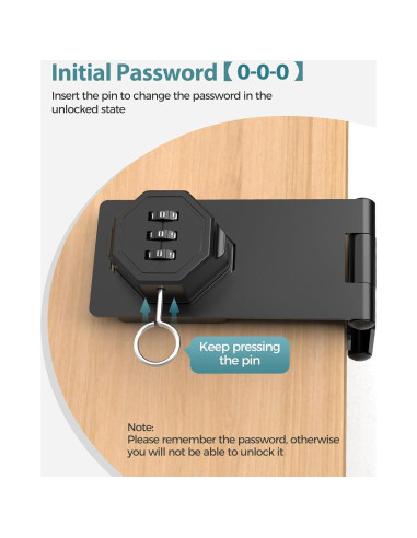 Cerradura de Combinación MeBantoo FY-Code 005 Negra 90