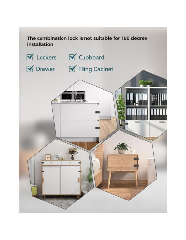 Cerradura de Combinación MeBantoo FY-Code 005 Negra 90