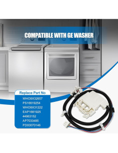 Interruptor de Tapa de Lavadora GE WH08X32657 6.86x5.08 cm 2