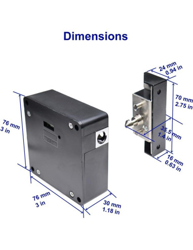 Cerradura Electrónica RFID ETEKJOY para Armarios de Madera