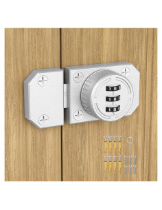 Cerradura de Gabinete YogePote 3 Dígitos Mecánica Plata