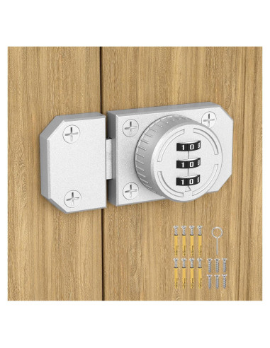 Cerradura de Gabinete YogePote 3 Dígitos Mecánica Plata