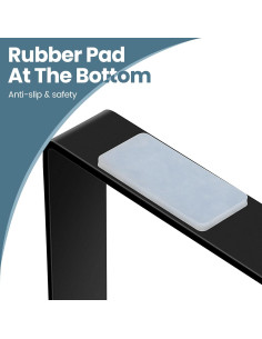 Taburete de Inodoro JOPSTDI de Bambú Antideslizante Negro 2