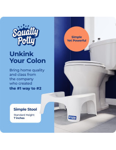 Escalón de Baño Squatty Potty SP-SIMPLE 17.78 cm Blanco 2