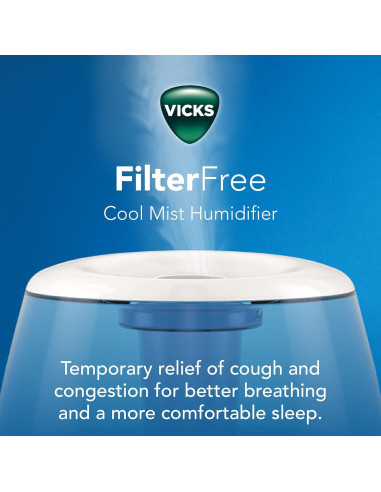 Humidificador ultrasónico Vicks 1.2 galones sin filtro