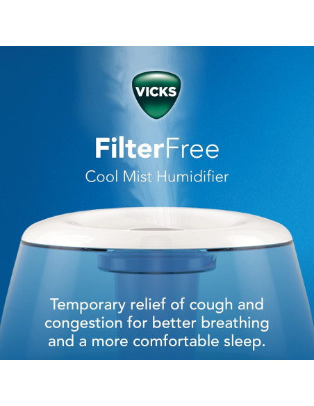 Humidificador ultrasónico Vicks 1.2 galones sin filtro Humidificador ultrasónico Vicks 1.2 galones sin filtro