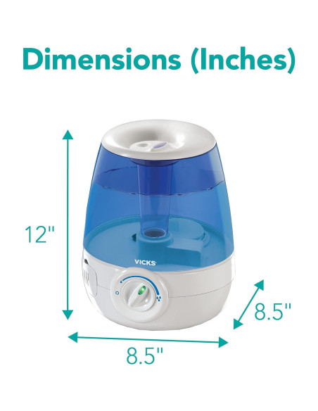 Humidificador ultrasónico Vicks 1.2 galones sin filtro Humidificador ultrasónico Vicks 1.2 galones sin filtro
