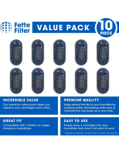 Cartuchos de Desmineralización Fette Filter para Humidificador - Paquete de 10 2