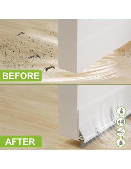 2 Tapones de Corriente para Puerta DINGLIAN, Blanco, 5.08 cm x 99 cm 2 Tapones de Corriente para Puerta DINGLIAN, Blanco, 5.08 cm x 99 cm