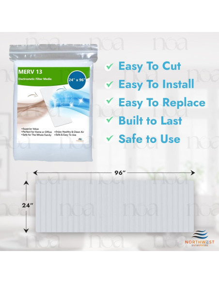 Filtro de Aire MERV 13 NORTHWEST ENTERPRISES 244x61 cm