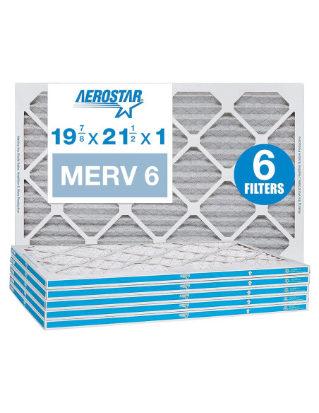 Filtro de Aire Plisado Aerostar MERV 6 19.7 x 54.6 x 2 cm Paquete de 6