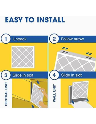 Filtro de Aire Plisado Aerostar MERV 6 19.7 x 54.6 x 2 cm Paquete de 6