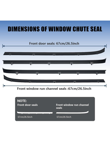 Kit de Burletes ItranMc para Ventanas GMC y Chevy 6 Piezas