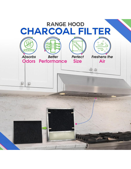 Filtro de Carbón Activado Bagean BP58 para Campana Extractora 7.75x10.5" - Paquete de 3