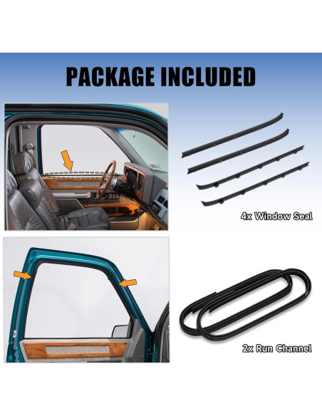 Kit de Burletes ItranMc para Ventanas GMC y Chevy 6 Piezas