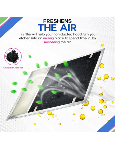 Filtro de Carbón Activado Bagean BP58 para Campana Extractora 7.75x10.5" - Paquete de 3