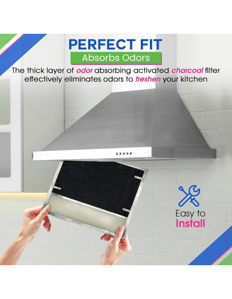 Filtro de Carbón Activado Bagean BP58 para Campana Extractora 7.75x10.5" - Paquete de 3