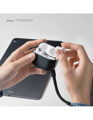 Funda de Silicona elago para AirPods Pro 2 - Negro