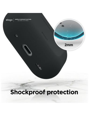 Funda de Silicona elago para AirPods Pro 2 - Negro
