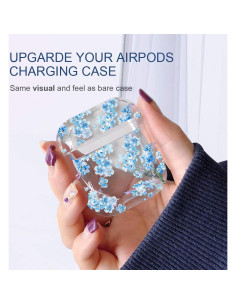 Estuche transparente Maxjoy para AirPods 1 y 2 gen - Flor 2